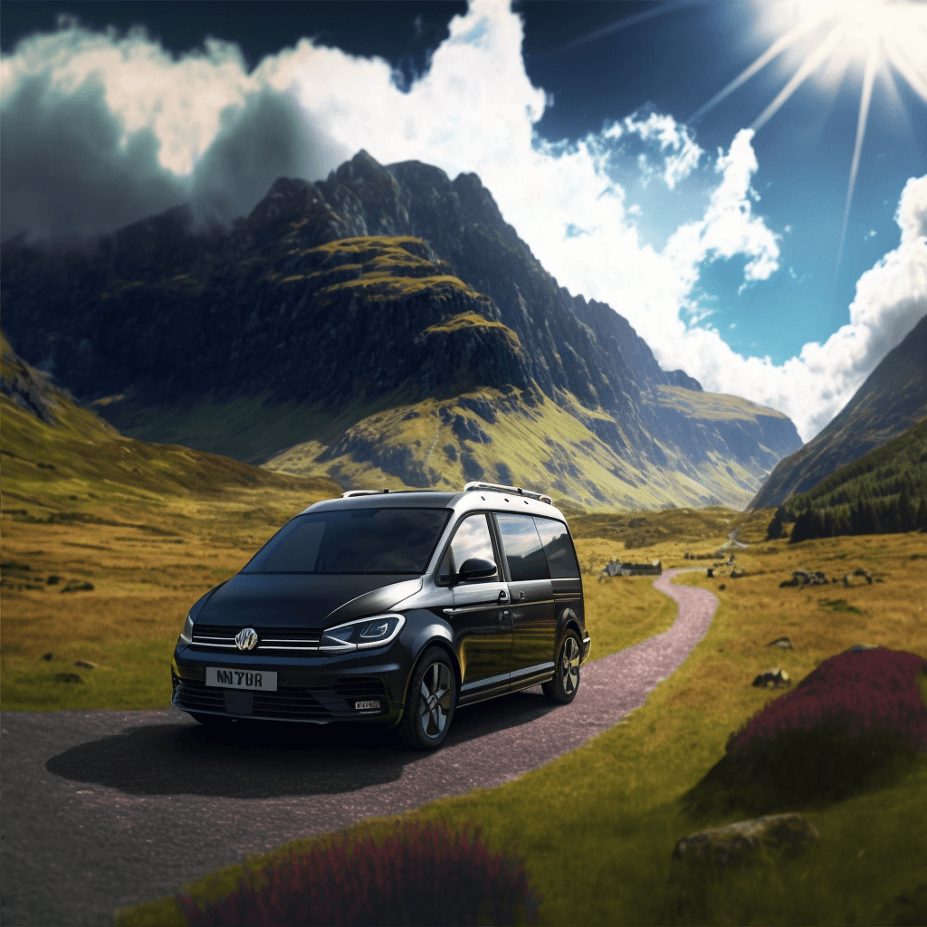 EdiVentures one-day tours with a car exploring the scenic Scottish Highlands.
